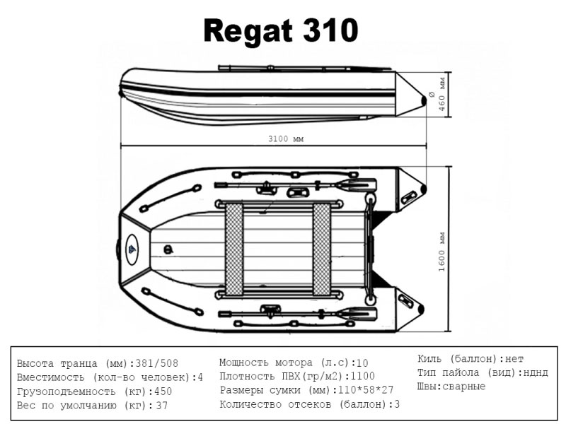 Лодка Regat 310 НДНД