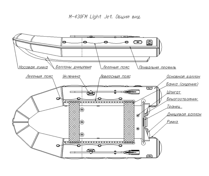 Лодка Фрегат М-480 FM Light Jet